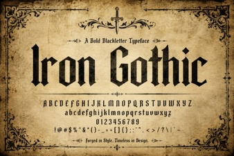 Iron Gothic Font: Bold Typography for Creative Design Projects