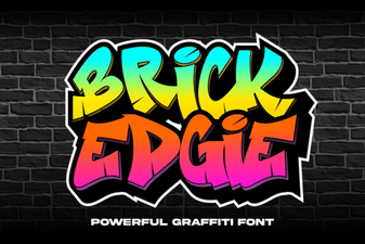 Brick Edgie Font Bold Geometric Display Typography for Designs