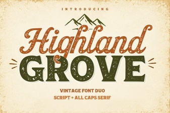 Highland Grove Font: Elegant Design for Invitations