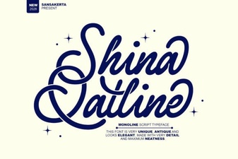 Shina Qatline Font Free Download - Stylish Script Typeface