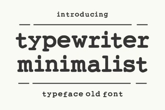 Minimalist Typewriter Serif Font for Clean Vintage Designs